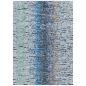 HomeRoots 10' Blue and Ivory Abstract Washable Area Rug - Stylish, Durable, Indoor/Outdoor, Machine-Washable Design 659131