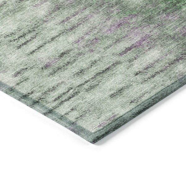 HomeRoots 8' X 10' Modern Abstract Area Rug in Green, Gray, Ivory - Washable, Durable for Indoor & Outdoor Use 659141