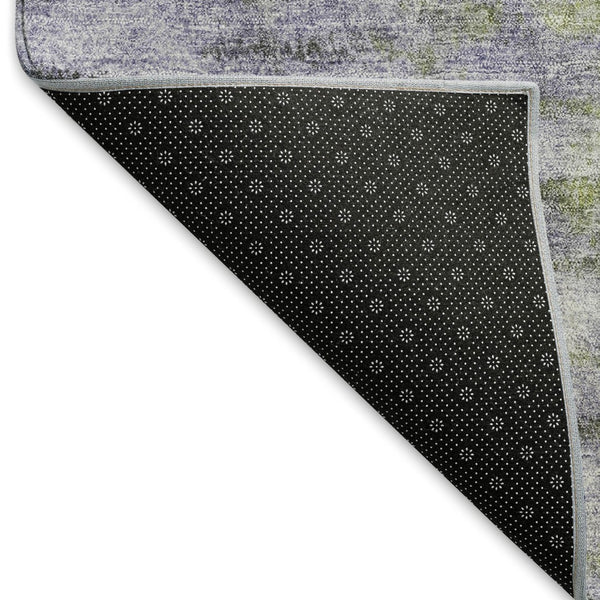 HomeRoots 5' Elegant Purple, Ivory & Gray Abstract Washable Area Rug for Indoor/Outdoor Spaces - Durable & Stylish 659145