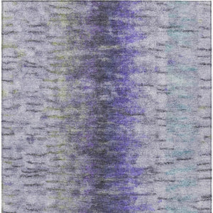 HomeRoots 5' Elegant Purple, Ivory & Gray Abstract Washable Area Rug for Indoor/Outdoor Spaces - Durable & Stylish 659145