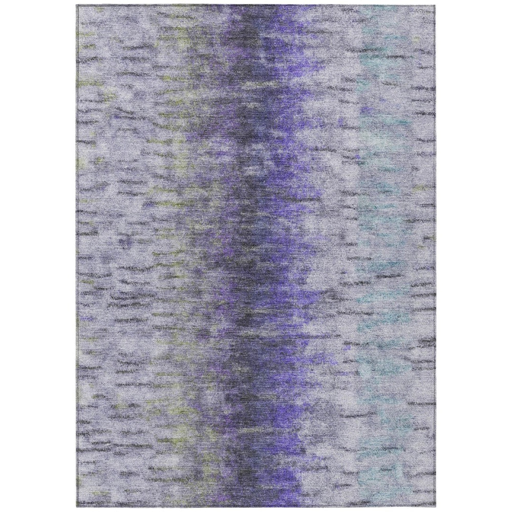 HomeRoots 10' Purple Ivory and Gray Abstract Washable Area Rug - Durable Indoor/Outdoor Design for Modern Spaces 659149