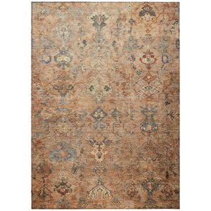 HomeRoots 9' X 12' Copper and Gray Medallion Area Rug - Stylish, Washable, Durable for Indoor & Outdoor Use 659160