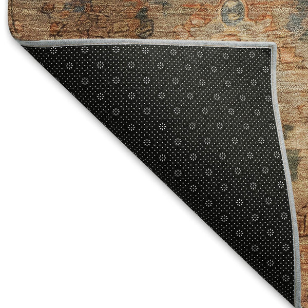 HomeRoots 9' X 12' Copper and Gray Medallion Area Rug - Stylish, Washable, Durable for Indoor & Outdoor Use 659160