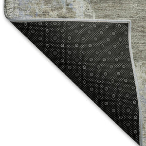 HomeRoots 5' X 8' Brown Beige Blue Medallion Washable Area Rug - Durable, Stylish, Indoor & Outdoor Use! 659199