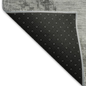 HomeRoots 10' Gray and Silver Medallion Washable Area Rug - Stylish, Durable, Indoor/Outdoor Comfort for All Spaces 659215