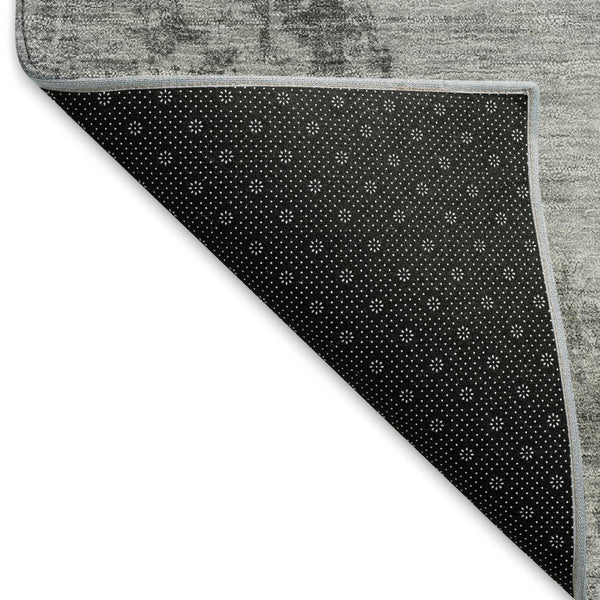 HomeRoots 10' Gray and Silver Medallion Washable Area Rug - Stylish, Durable, Indoor/Outdoor Comfort for All Spaces 659215