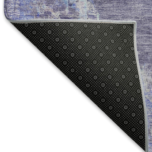 HomeRoots 10' X 14' Medallion Indoor Outdoor Area Rug - Purple & Blue, Washable, Durable, Family-Friendly Design 659221