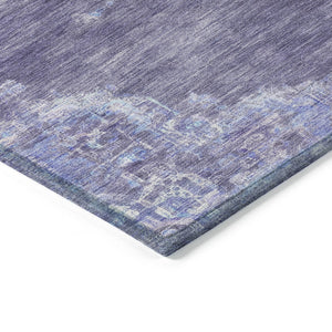 HomeRoots 10' X 14' Medallion Indoor Outdoor Area Rug - Purple & Blue, Washable, Durable, Family-Friendly Design 659221