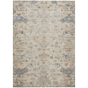 HomeRoots 9' X 12' Washable Beige and Gray Medallion Area Rug - Stylish, Durable, Indoor/Outdoor Versatility! 659238