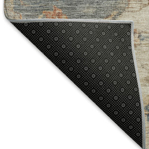 HomeRoots 9' X 12' Washable Beige and Gray Medallion Area Rug - Stylish, Durable, Indoor/Outdoor Versatility! 659238