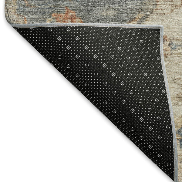 HomeRoots 9' X 12' Washable Beige and Gray Medallion Area Rug - Stylish, Durable, Indoor/Outdoor Versatility! 659238