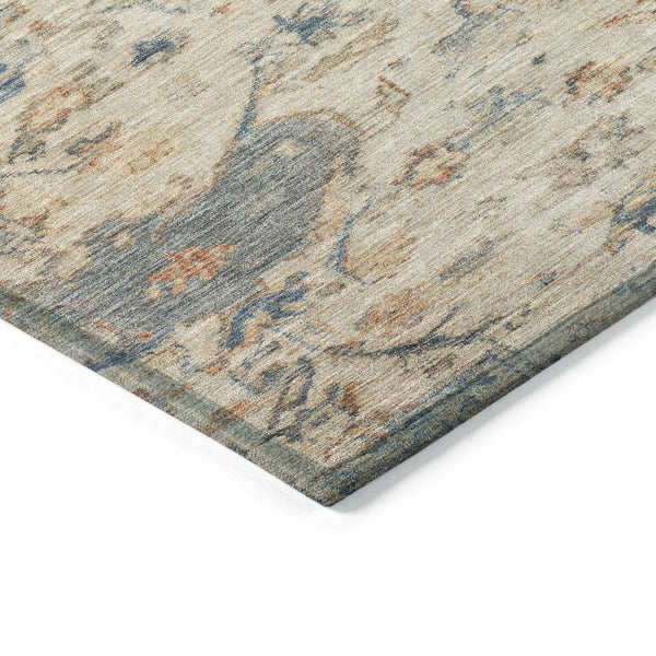 HomeRoots 9' X 12' Washable Beige and Gray Medallion Area Rug - Stylish, Durable, Indoor/Outdoor Versatility! 659238