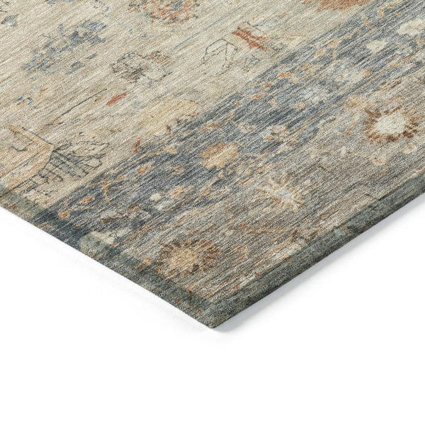 HomeRoots 8' X 10' Beige and Gray Tribal Washable Area Rug - Stylish, Durable, Indoor/Outdoor Versatility! 659297