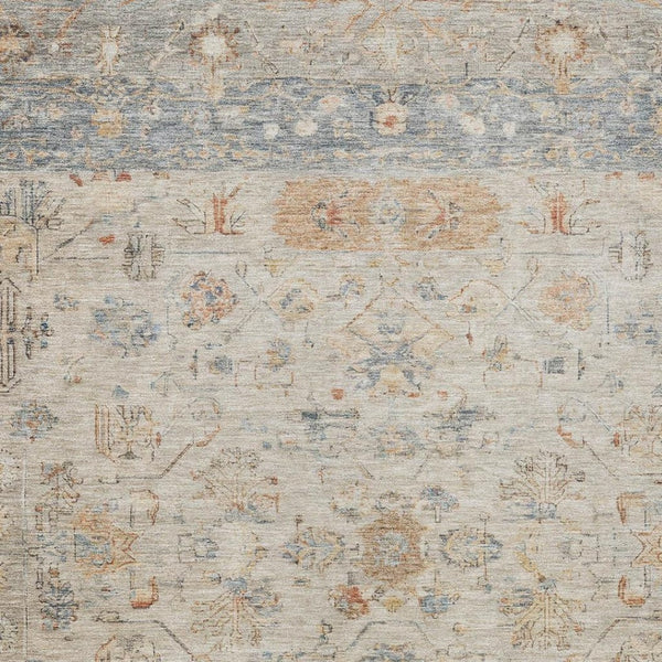 HomeRoots 10' Tribal Area Rug in Beige and Gray – Durable, Washable for Indoor/Outdoor Use, Stylish Comfort! 659299