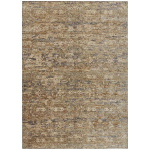 HomeRoots 9' X 12' Brown and Beige Ikat Area Rug - Durable, Washable Indoor/Outdoor Design for High-Traffic Spaces 659352
