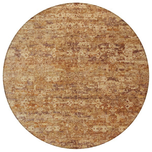 HomeRoots 8' Chili Red and Brown Ikat Washable Area Rug - Stylish, Durable, Indoor/Outdoor, Easy Care Design 659368