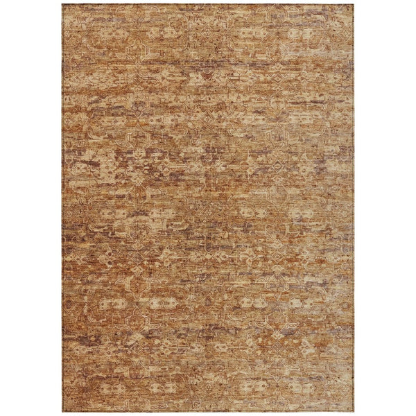 HomeRoots 10' Chili Red and Brown Ikat Area Rug – Stylish, Washable, Durable for Indoor & Outdoor Use! 659371