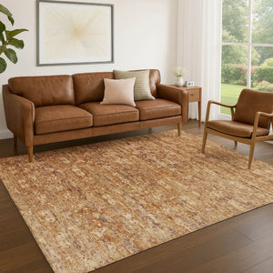 HomeRoots 10' Chili Red and Brown Ikat Area Rug – Stylish, Washable, Durable for Indoor & Outdoor Use! 659371
