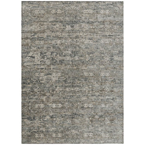 HomeRoots 10' Modern Pewter and Silver Ikat Washable Area Rug - Durable Indoor/Outdoor Style for Any Space 659377