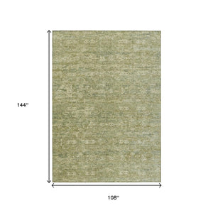 HomeRoots 9' X 12' Sage Ikat Area Rug - Stylish, Washable, Durable for Indoor & Outdoor Use - Easy Care Design 659382