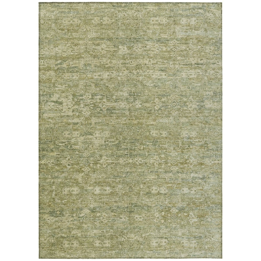 HomeRoots 10' Sage and Ivory Ikat Area Rug – Stylish, Washable, Durable for Indoor/Outdoor Spaces, Versatile Design 659383
