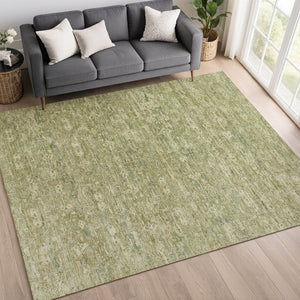 HomeRoots 10' Sage and Ivory Ikat Area Rug – Stylish, Washable, Durable for Indoor/Outdoor Spaces, Versatile Design 659383