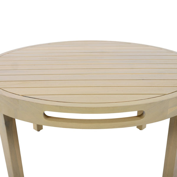English Elm Outdoor Acacia Wood Loveseat Set with Woven Rope Detail and Slatted Coffee Table Cream,Dark Gray,Light Teak N768P363954L