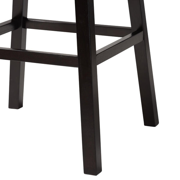 Baxton Studio Baxton Studio Avril Modern Faux Leather Tufted Swivel Barstools with Nailhead Trim - Set of 2 Black BBT5210A1-BS-Black
