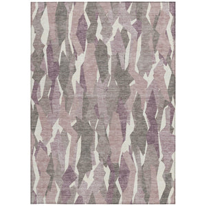 HomeRoots 8' X 10' Blush and Ivory Striped Area Rug - Durable, Washable, Indoor/Outdoor Design for Any Space! 659601
