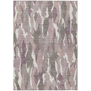 HomeRoots 9' X 12' Blush and Ivory Striped Washable Area Rug – Durable, Stylish, Indoor/Outdoor Versatility! 659602