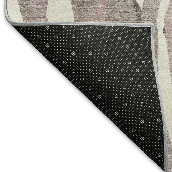 HomeRoots 9' X 12' Blush and Ivory Striped Washable Area Rug – Durable, Stylish, Indoor/Outdoor Versatility! 659602