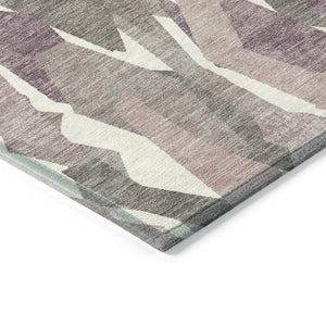 HomeRoots 9' X 12' Blush and Ivory Striped Washable Area Rug – Durable, Stylish, Indoor/Outdoor Versatility! 659602