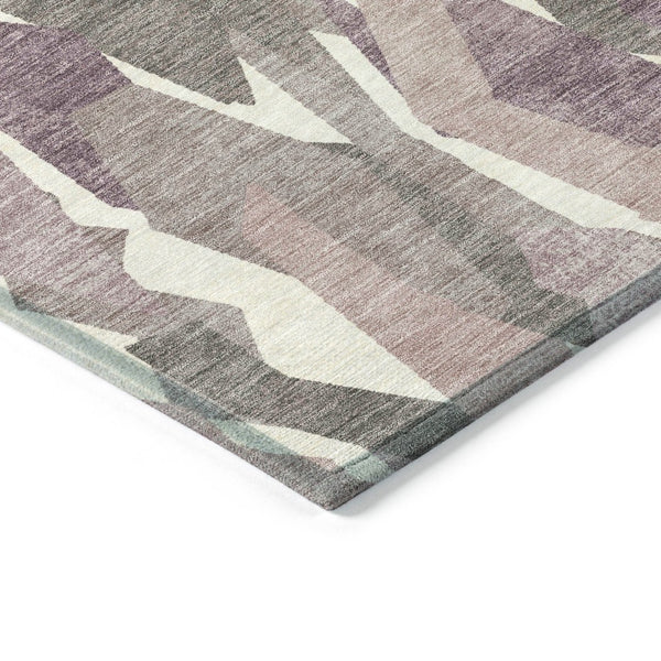 HomeRoots 9' X 12' Blush and Ivory Striped Washable Area Rug – Durable, Stylish, Indoor/Outdoor Versatility! 659602