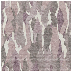 HomeRoots 10' Indoor Outdoor Blush and Ivory Striped Washable Area Rug – Durable, Stylish, Easy Care for Homes 659603