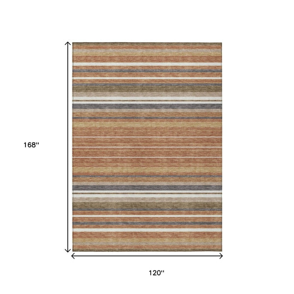 HomeRoots 10' Chili Red Indoor Outdoor Area Rug - Durable, Stylish, Washable Design for High Traffic Spaces 659681