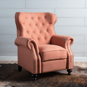 Christopher Knight Home® - Noble House - Walder Contemporary Tufted Fabric Recliner with Nailhead Trim