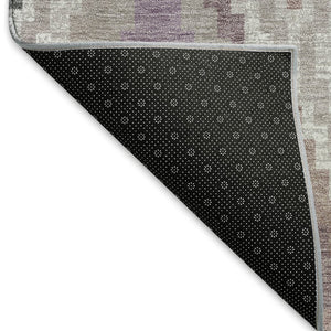 HomeRoots 5' X 8' Blush, Ivory & Gray Geometric Area Rug – Stylish, Durable, Washable for Indoor/Outdoor Use 659713