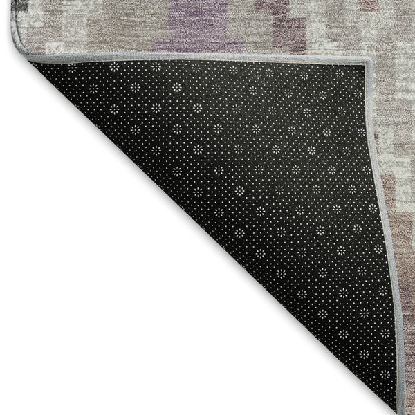 HomeRoots 5' X 8' Blush, Ivory & Gray Geometric Area Rug – Stylish, Durable, Washable for Indoor/Outdoor Use 659713