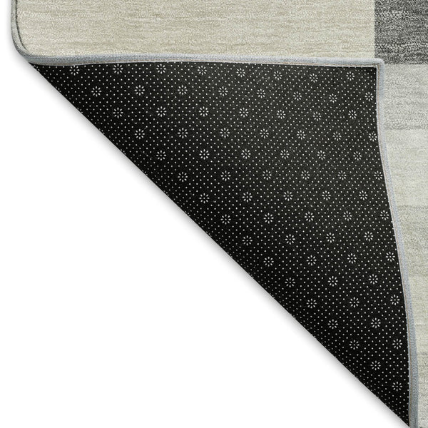 HomeRoots 10' Gray and Ivory Geometric Washable Area Rug - Modern Indoor/Outdoor Design for Stylish Spaces 659765
