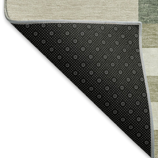 HomeRoots 8' Sage Ivory Taupe Round Geometric Area Rug - Durable, Washable Design for Indoor & Outdoor Spaces 659792