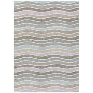HomeRoots 10' Tan Beige and Ivory Striped Washable Area Rug - Durable for Indoor/Outdoor Use, Easy Care! 659831