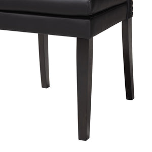 Baxton Studio Baxton Studio Dylin Modern Dining Chair Set - Elegant Faux Leather with Nailhead Trim for Comfort Black BBT5158-Black
