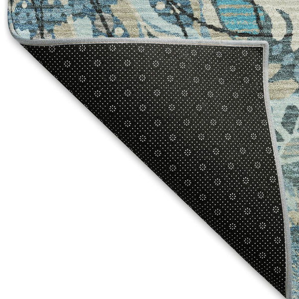 HomeRoots 8' X 10' Elegant Teal Blue Paisley Indoor Outdoor Rug - Washable, Durable, Perfect for High Traffic Areas 659937