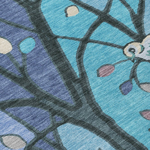 HomeRoots 9' Indoor Outdoor Washable Botanical Leaves Area Rug - Durable, Stylish, and Versatile for Any Space 659957