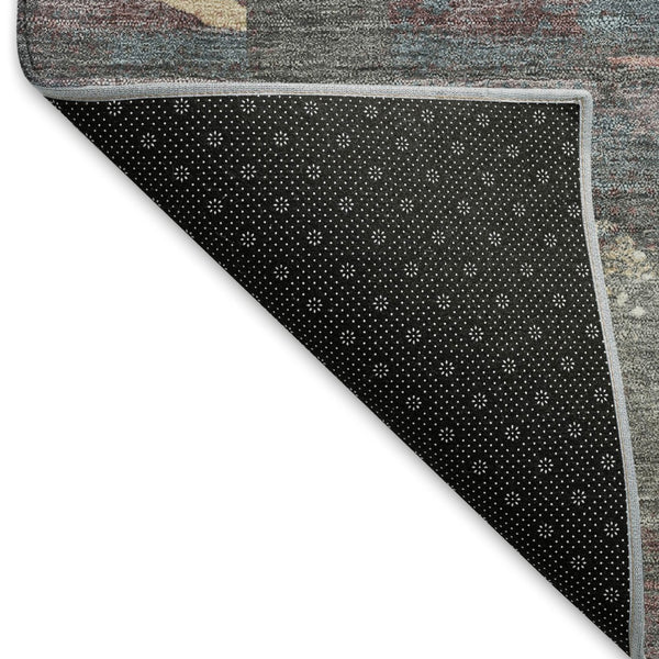 HomeRoots 9' X 12' Cactus Area Rug in Copper, Blue & Wheat – Stylish, Washable, Durable for Indoor & Outdoor Use 659987