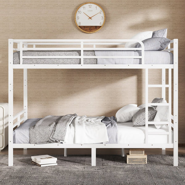 English Elm Metal Full Xl Bunk Bed For Teens & Adults - Space-Saving, Durable Steel Frame, No Box Spring Needed! W1580S00125