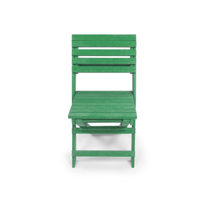 English Elm Coastal Bay Recycled Hdpe Folding Bistro Chair for Patio and Balcony Use Green B2745P409667