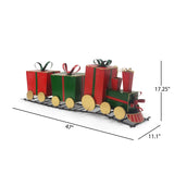 Christopher Knight Home® - Noble House - - Festive Iron Train Decor With Gift-Shaped Carriages