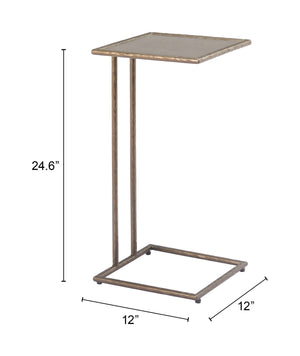 Zuo Modern Ringen Side Table Bronze - Modern Glass & Steel Design For Stylish Living Spaces And Minimalist Decor Bronze Glass,Steel 110534-zuo-modern