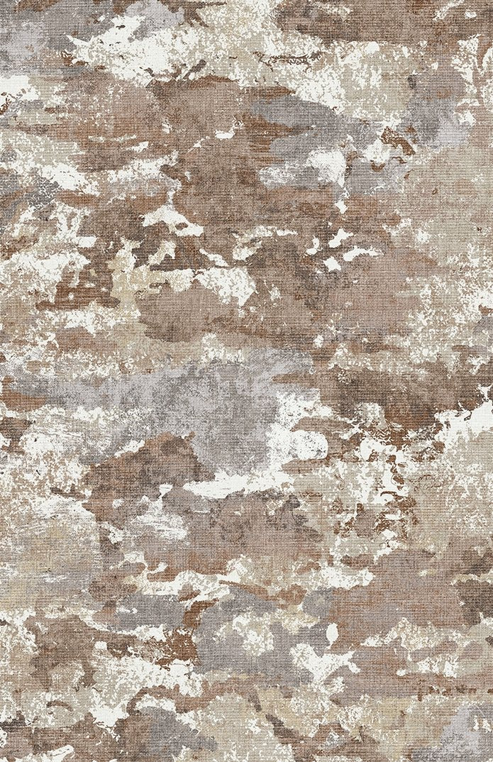 English Elm SPHINX Machine-Washable 30"x46" Indoor Outdoor Non-Slip Low-Pile Accent Rug Cream/Brown Durable B186P261386